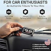 Vista 2 de Brotherhood Compatible con llavero Chevelle SS 427 con emblema de motor, Negro