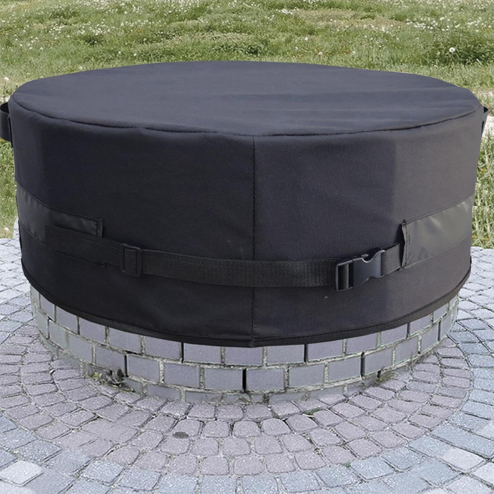 Copertura per Braciere da Esterno Con Maniglia Regolabile Antipolvere | Protettore Rotondo per Braciere da Giardino Per Giardino Patio Balcone Prato Prateria Portico