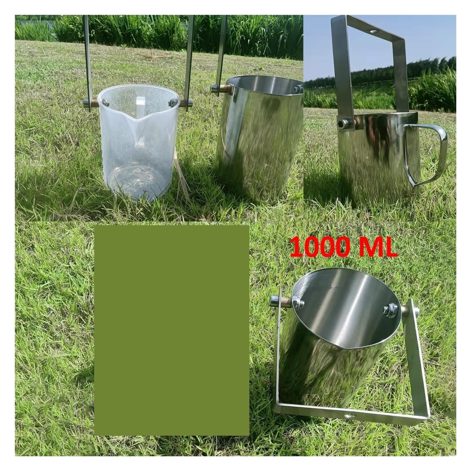 Pôle De Prélèvement D'eau Perche Rotative Pour Le Prélèvement D'échantillons, Une Pelle Télescopique Avec Bec Gradué Pour L'échantillonnage De L'eau, Coupes D'échantillonnage D'eau(1000 ML,0.65-1.5M/2