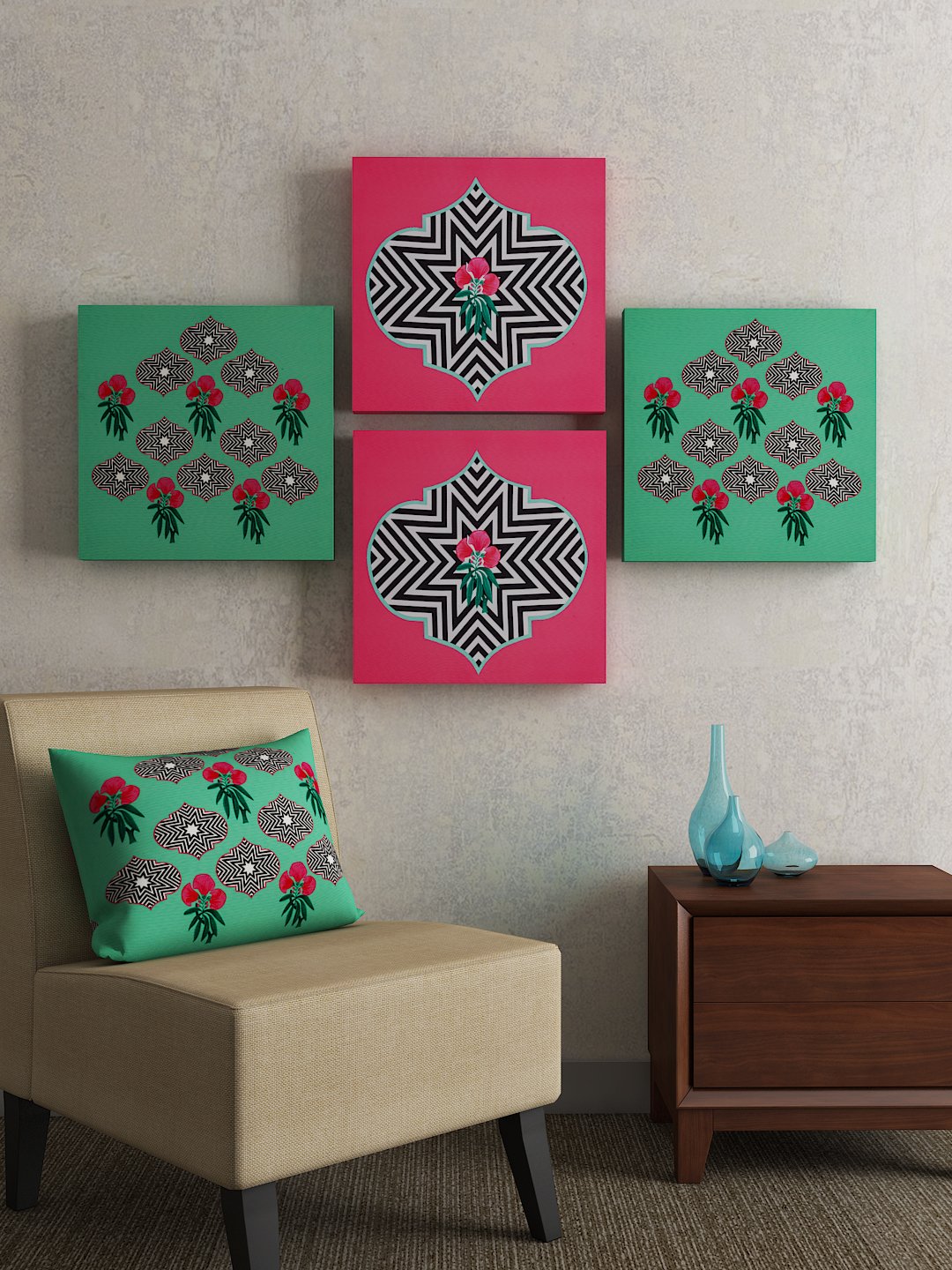 SEJ Wall Art Frame Set - 3 Abstract Designs -30 SEJ Wall Art Frame Set - 3 Abstract Designs -30