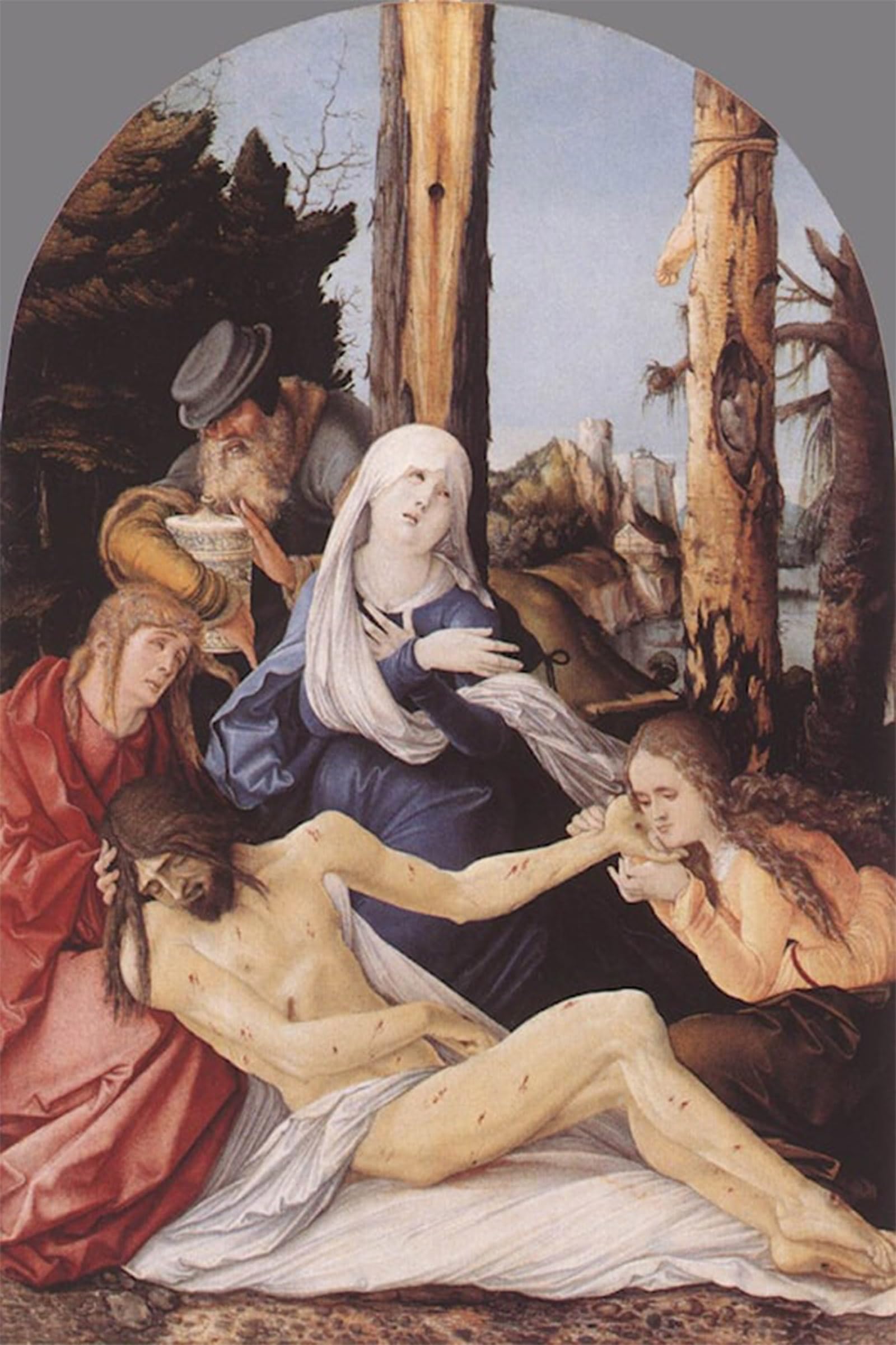 ARTXLXXBN Famous Art Print Poster Vintage Wall Art the Lamentation of Christ by Hans Baldung Canvas Art Poster for Home Decor 60x90cm