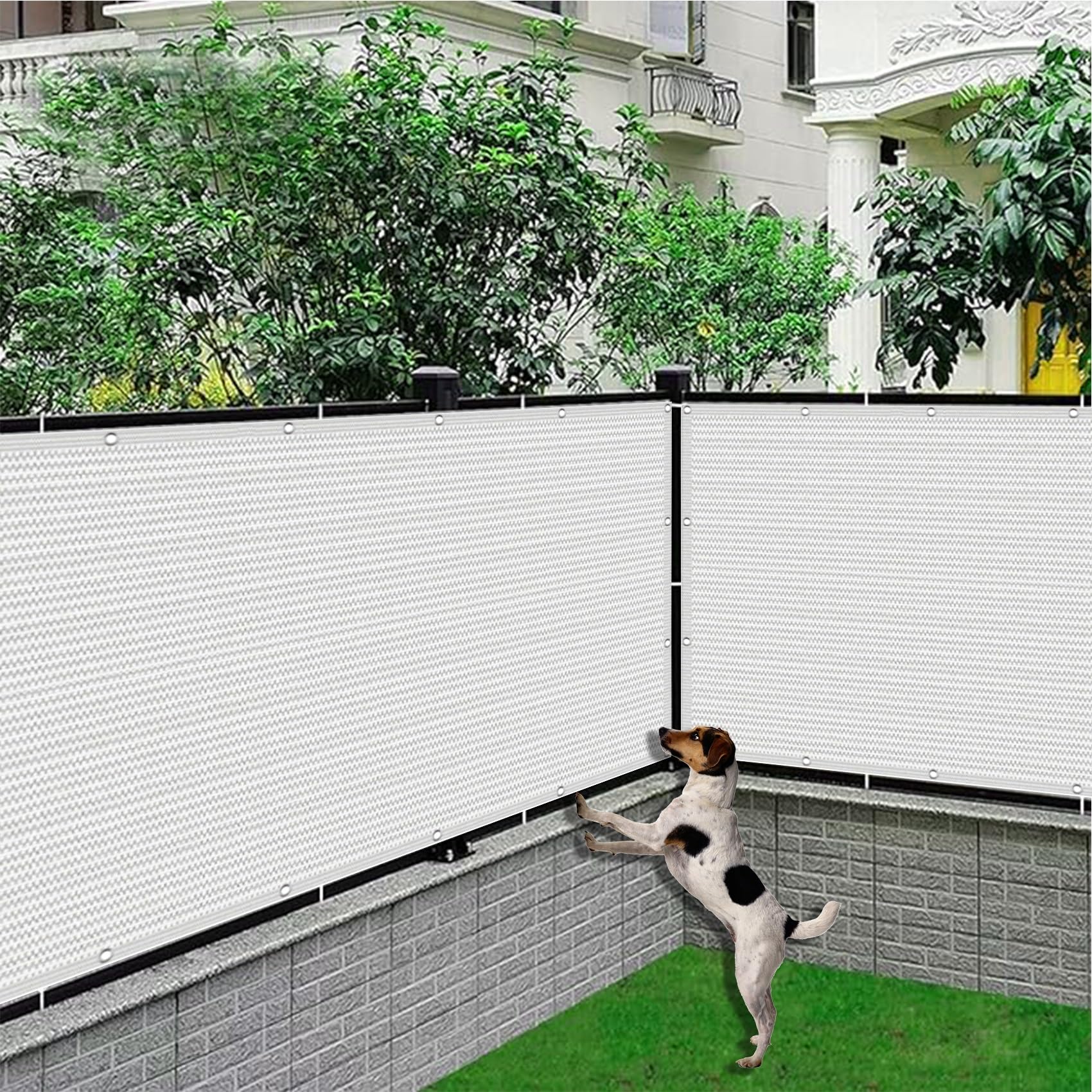 Wetterfeste Balkonmarkise Abdeckung UV-Schutz HDPE Material Leicht Transparent Anti-Rain Shield mit Ösen für den Außenbereich