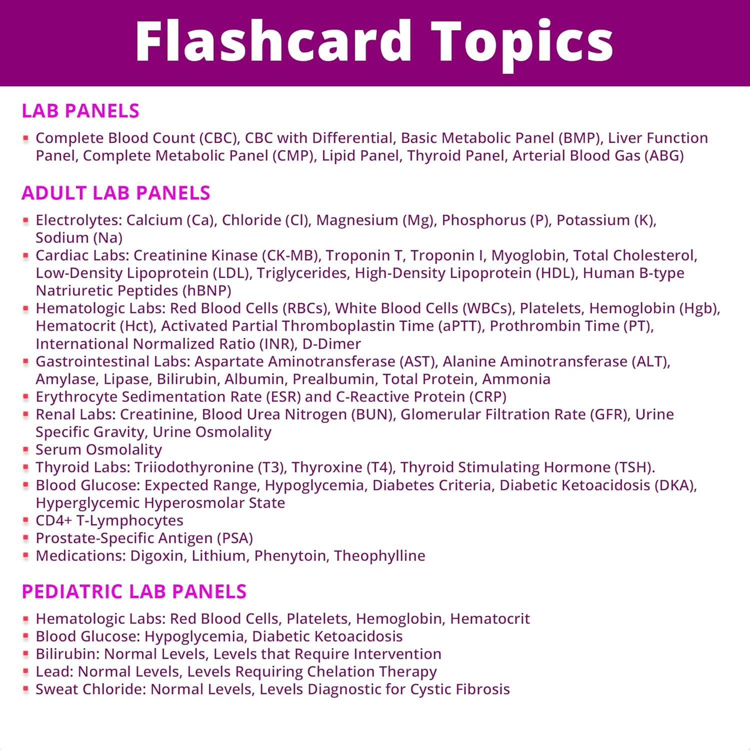 Lab Values & ABG Interpretation Flash Cards – No Fluff – Only Essential Info for Nursing School – 2026 NCLEX ATI HESI Review LPN RN Flash Cards (89 Cards) - Image 4