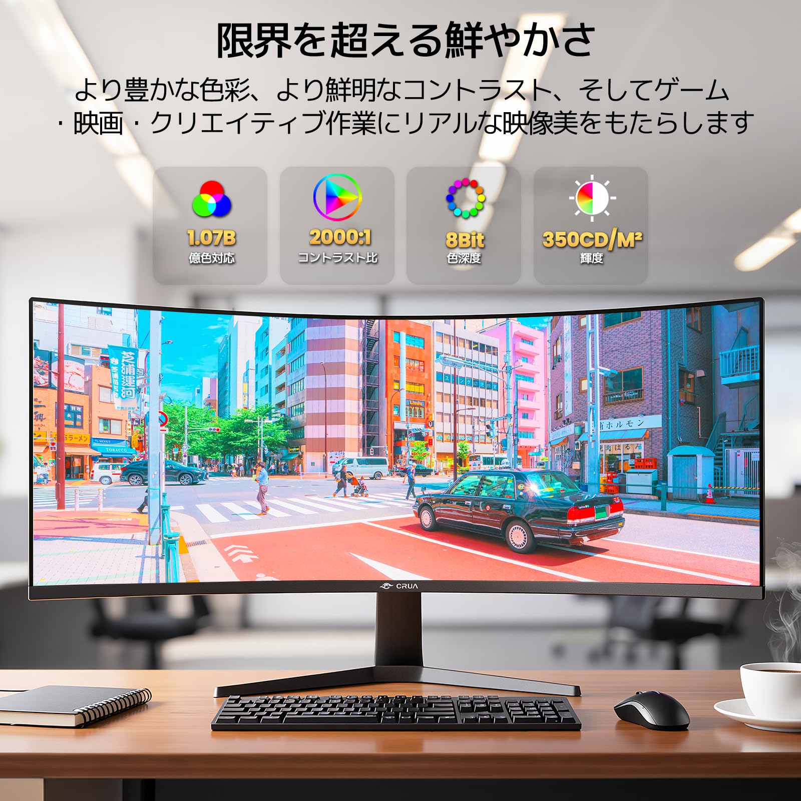 Amazon.co.jp: CRUA 34インチ ゲーミングモニター UWQHD 120Hz 21:9