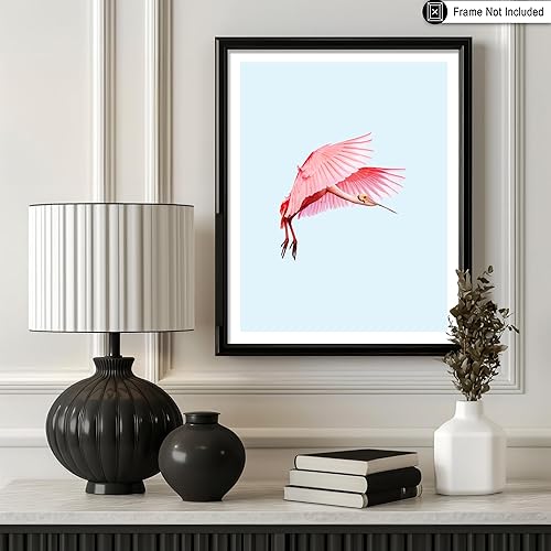 Miniatura 59 de Poster Master Póster vintage de flamenco americano, estampado retro de flamenco rosa, arte de pájaro, regalo para él, ella, amante de los animales,