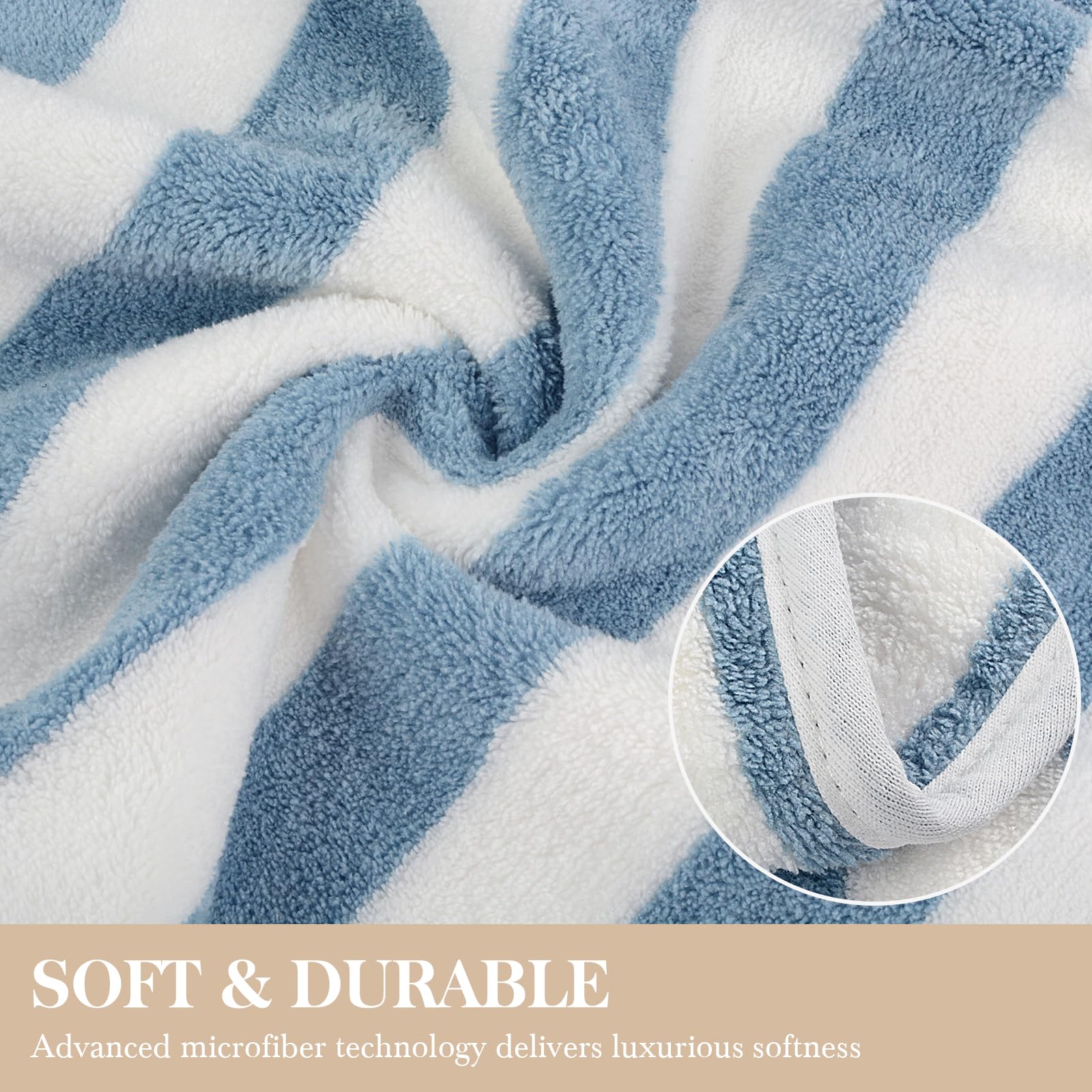 KinHwa Microfibre Soft Hand Towels for Bathroom Abosorbent Small Guest Towels Thick Face Towels 30cm x 50cm Fast Drying Washcloth for Bath Spa - Image 3