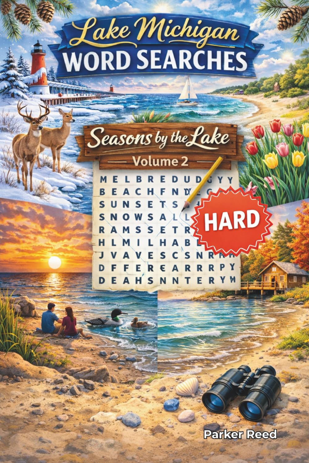 Lake Michigan Word Searches: Seasons by the Lake - Hard - Volume 2