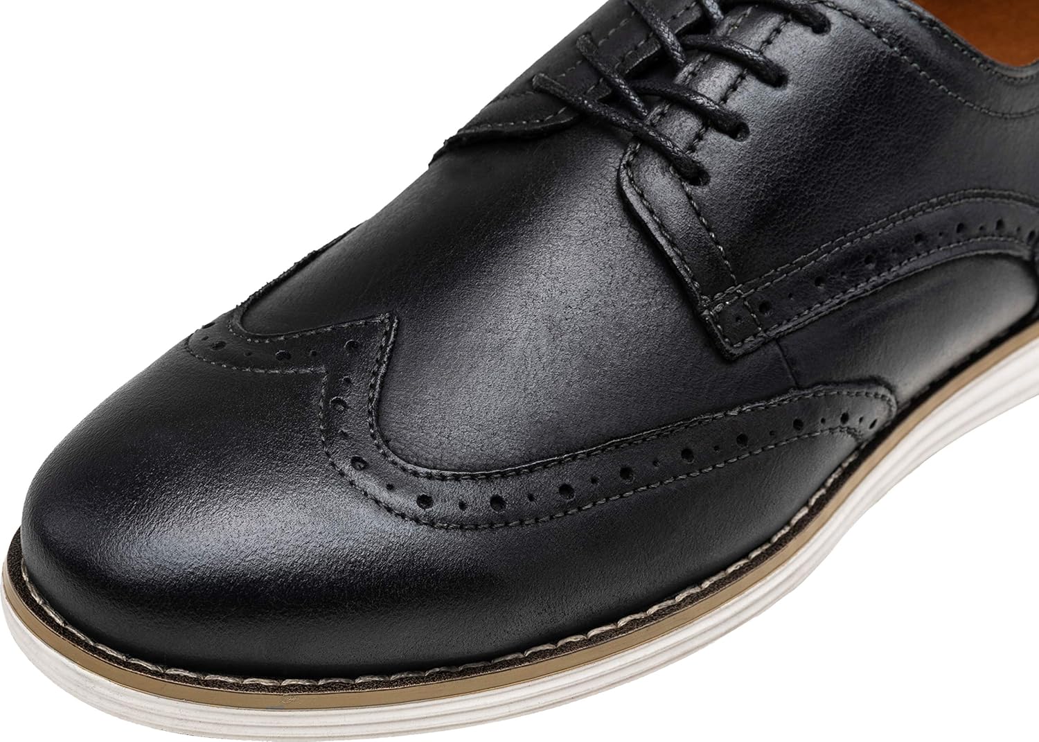 Vostey Men's Dress Shoes Leather Casual Dress Shoes for Men Leather Business Oxford Shoes for Men - Image 5