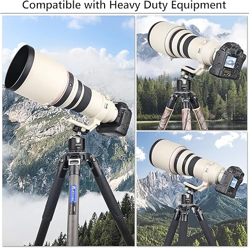 Miniatura 5 de Cabeza de bola de perfil bajo, bola única de 2.126 in, cabeza de trípode panorámica 360, cabeza de bola de metal de aleación de aluminio CNC Arca