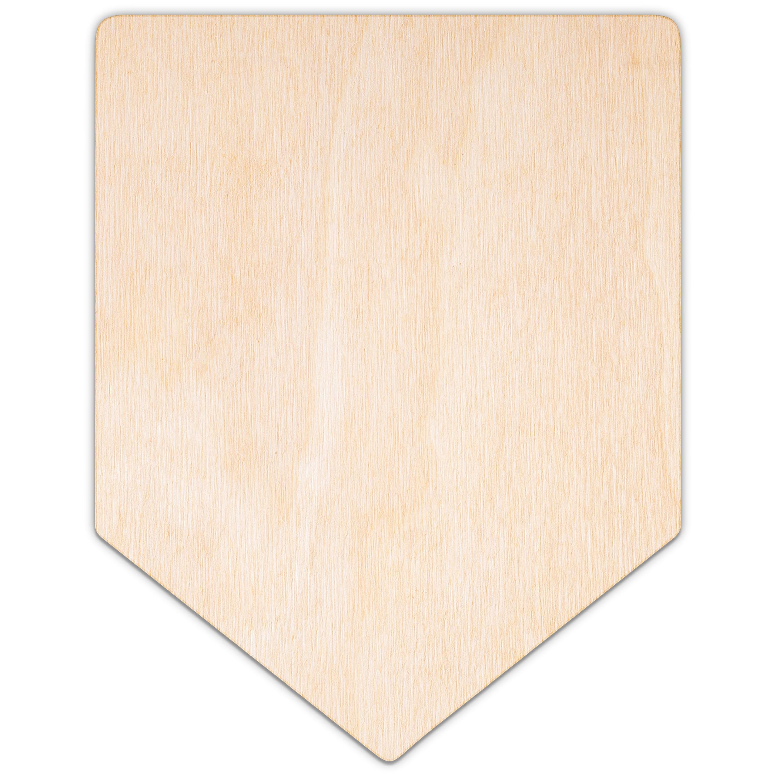 Creative Deco Personalised Wooden Plywood/MDF Cutout Shapes | Flag | Size 5-60cm | 3mm Thickness | Laser Cut Wall Decoration Decoupage