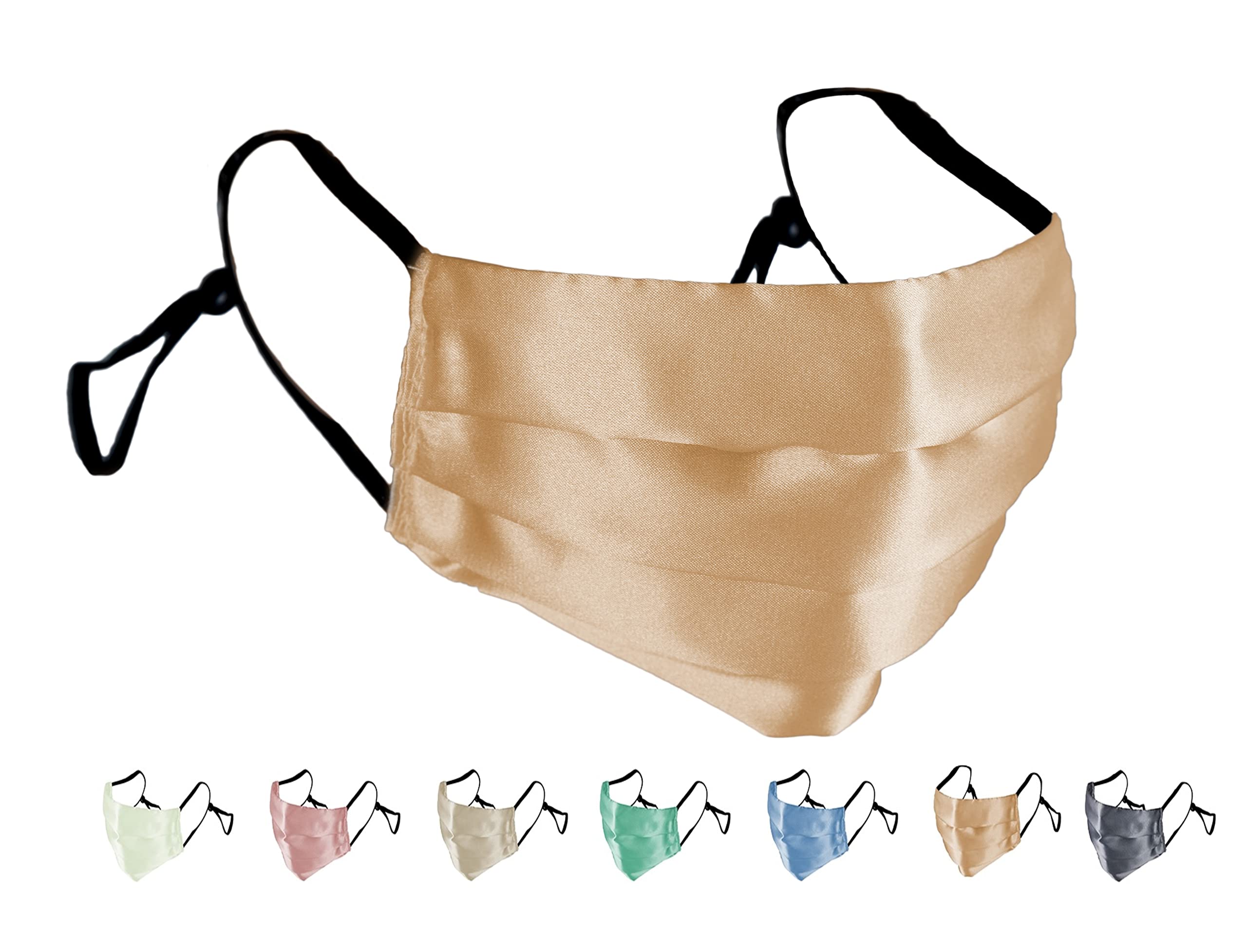 Satin Silk Face Masks | Double Layered Reusable & Washable | Handmade in UK | Adjustable Face Coverings Facemask For Women