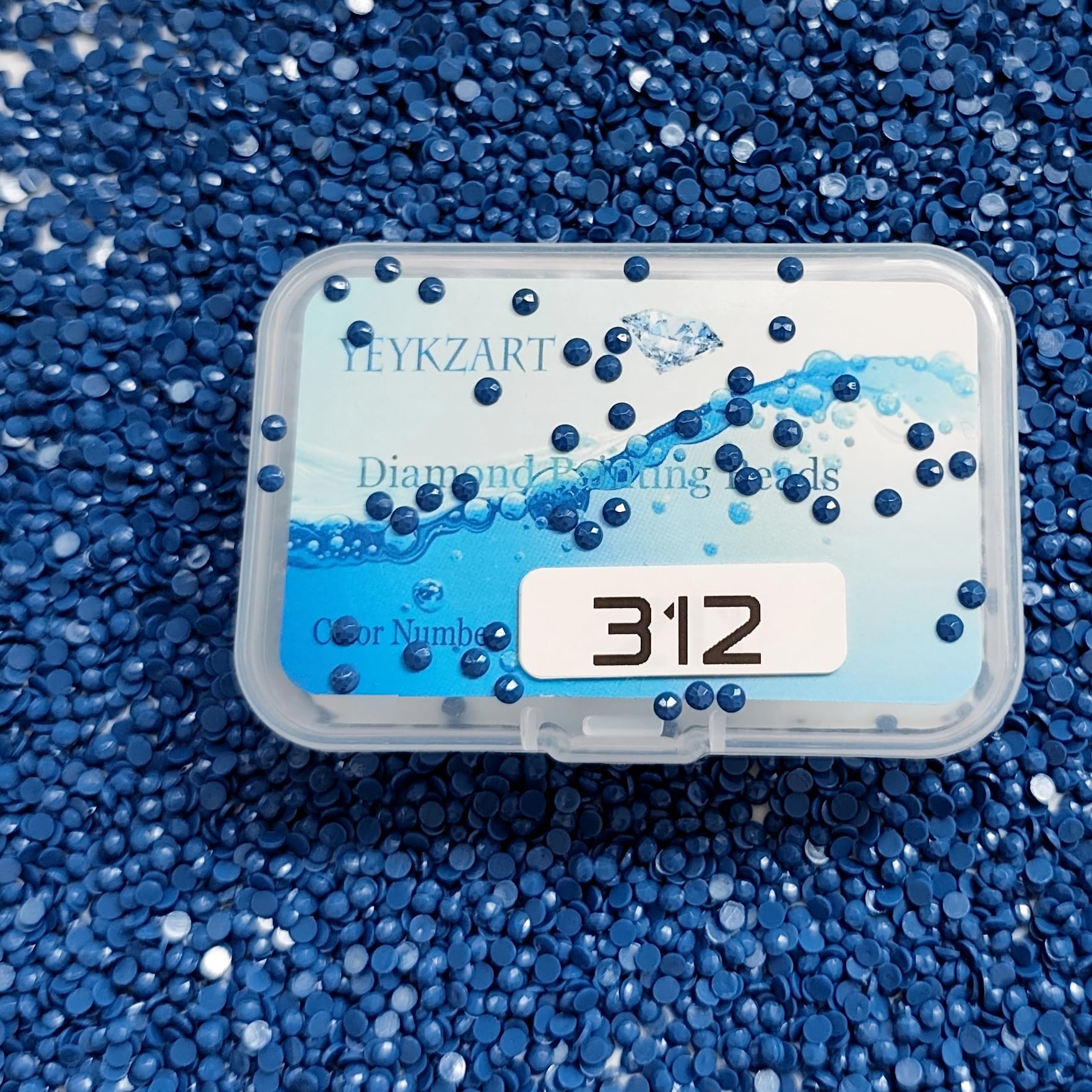 YEYKZART 312 Diamond Painting Replacement Round Diamonds Beads Rhinestones Accessories for Diamond Art Missing Color 3500 PCS โ image 1