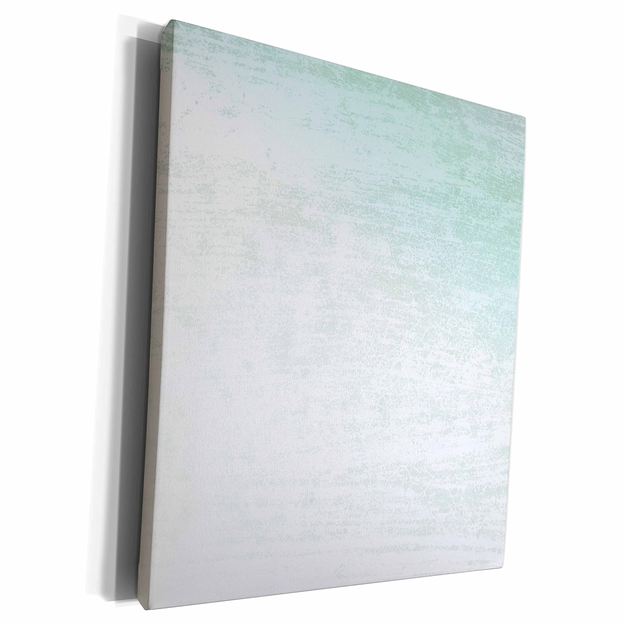 3dRose PS Creations - Abstract ocean wave aqua white art - Museum Grade Canvas Wrap (cw_110406_1)