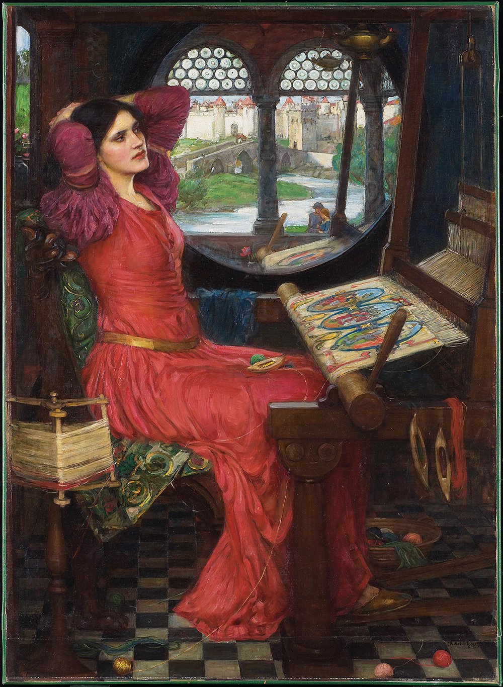 Lámina de John William Waterhouse Sick of Shadows enmarcada