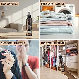 Non-Toxic Odor Eliminator, Natural Vanilla & Cinnamon Air Freshener Spray for Home, Room, Closet & Couch Deodorizer, Long Lasting Bathroom & Toilet Freshener, Safe for Kids & Pets, 2PK - 4 Oz each