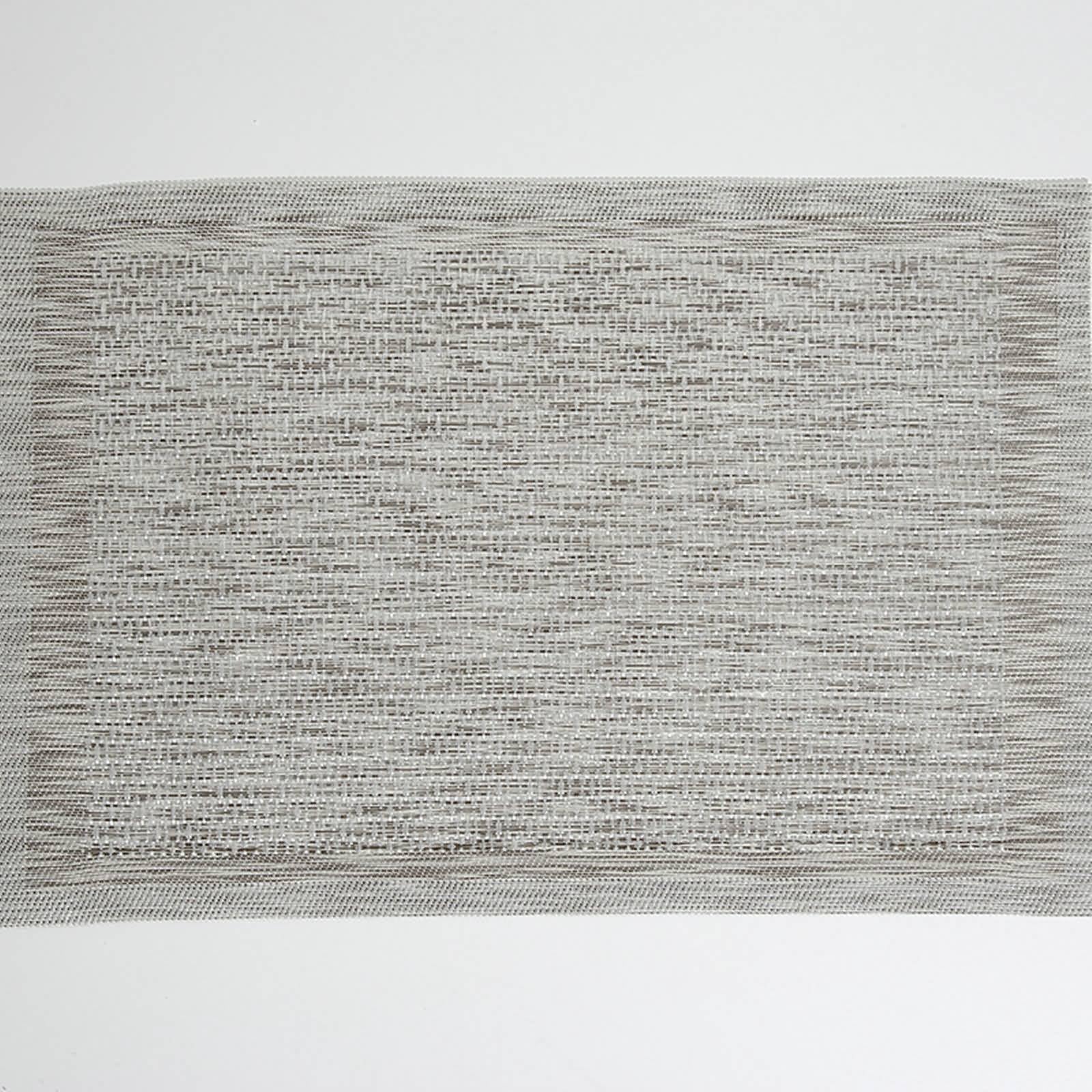 Tischset Rechteckig Leder, 2er-Set Rechteckig, hitzebeständig Platzset Modern, Tischset für Küchen Zuhause Esszimmertisch Restaurant, 45x30cm, Silber