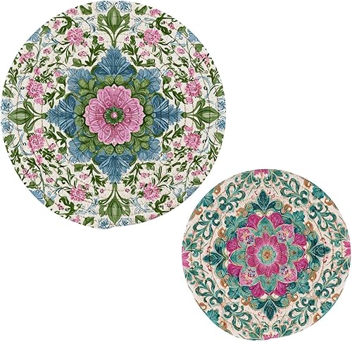 Miniatura 320 de Trivets for Hot Dishes Pots and Pans 2 PC Pot Holders Heat Resistant Cotton Round Potholders for Kitchen Countertop Decorative Autumn Maple Leaves