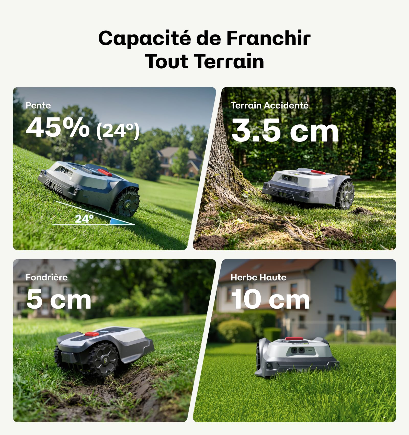 RoboUP Robot Tondeuse sans Fil Périphérique T600 — vue 3