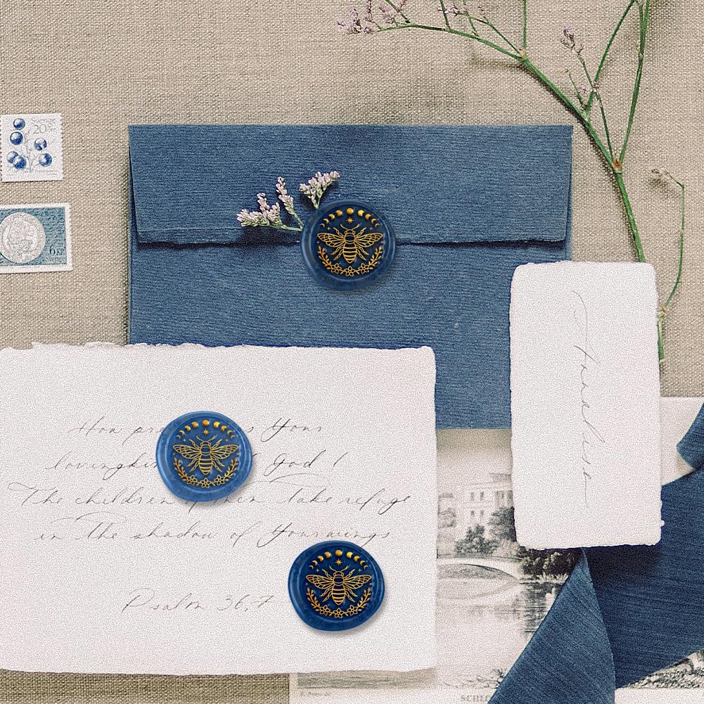 Siegelstempel Aus Wachs In Bienenform 25mm Vintage Siegelstempel Abnehmbarer Siegelstempel Mit Messingkopf Und Holzgriff Siegelwachs Für Umschläge Karten Briefe Hochzeitseinladungen Dekor