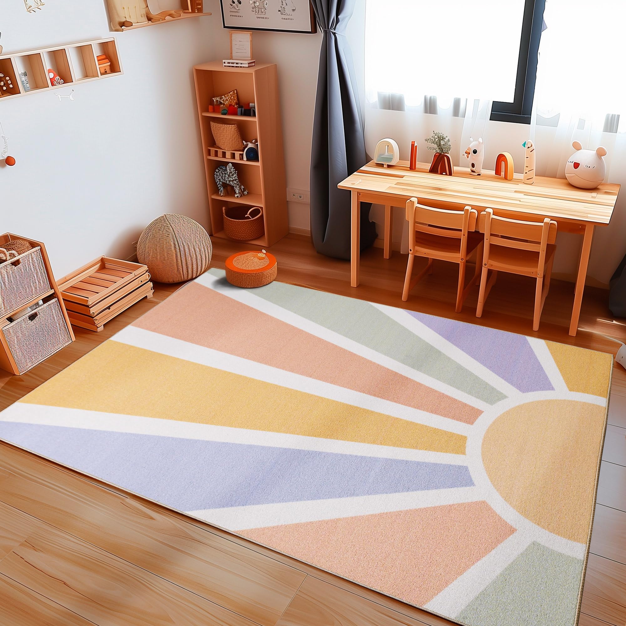 Carpetsale24 Kinderteppich Babyteppich rutschfest für Kinderzimmer, Babyzimmer Jungen und Mädchen Extra Weich und Antiallergen