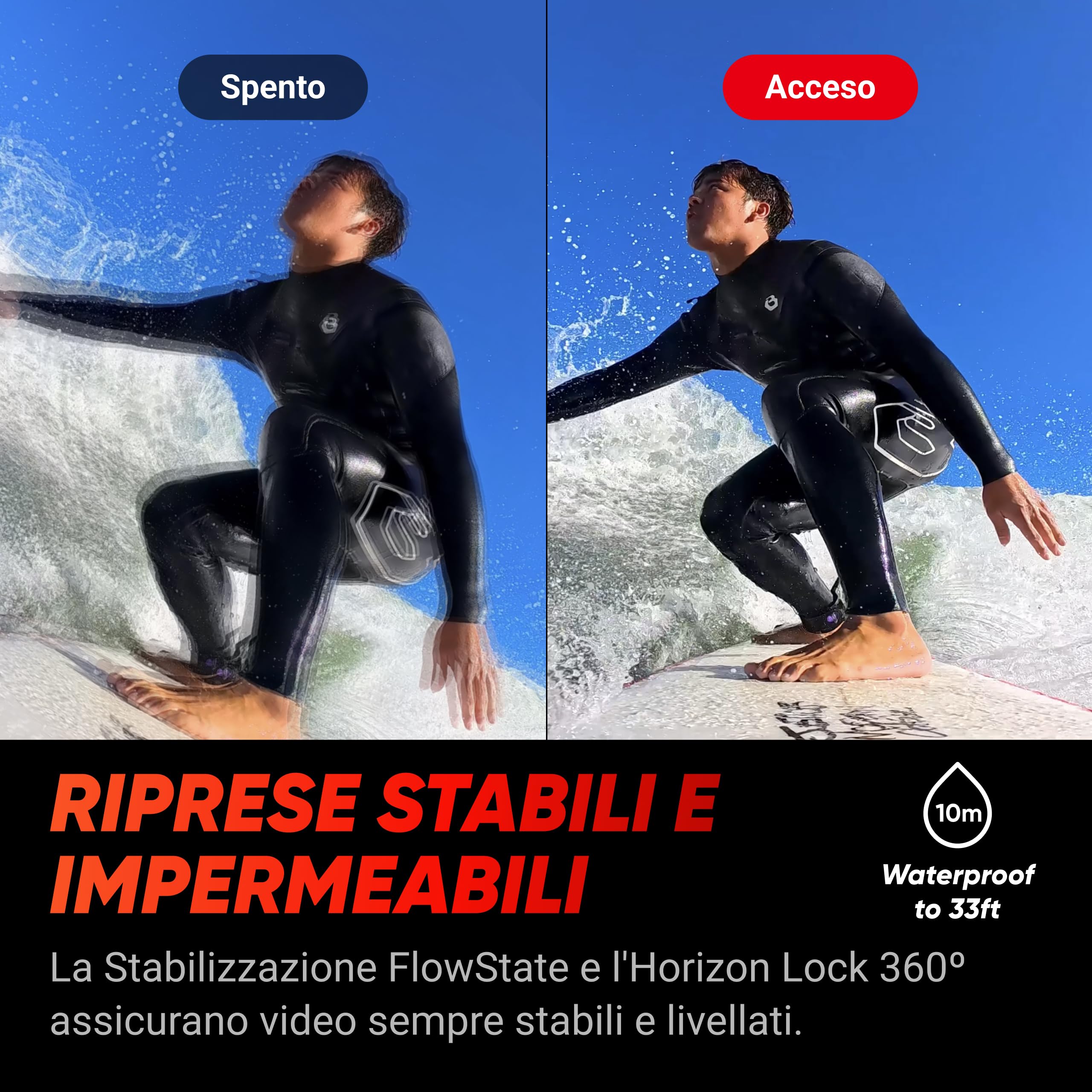 Insta360 Ace Pro - Action cam impermeabile Co-disegnata con Leica, sensore da 1/1.3" e riduzione del rumore per una qualità d'immagine imbattibile, 4K120fps, schermo orientabile da 2,4" e funzioni AI