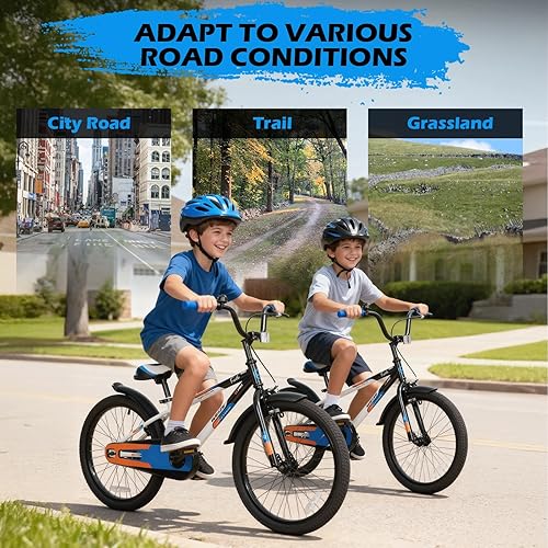 Miniatura 8 de WEIZE Bicicleta para niños, bicicleta para niños de 16 y 20 pulgadas para niños y niñas de 4 a 12 años, altura del ciclista de 41 a 62 pulgadas,