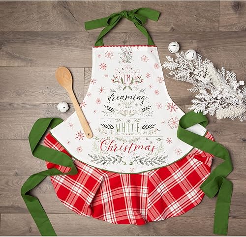 Miniatura 5 de DII Delantal de cocina de Navidad ajustable para mujer, tamaño adulto para cocinar, hornear, manualidades y entretenimiento
