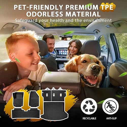 Vista 126 de Powerty Alfombras resistentes para BMW X3 2018 a 2024 y BMW X4 2019 a 2024, a medida para accesorios de X3 y X4, de elastómero termoplástico 3D