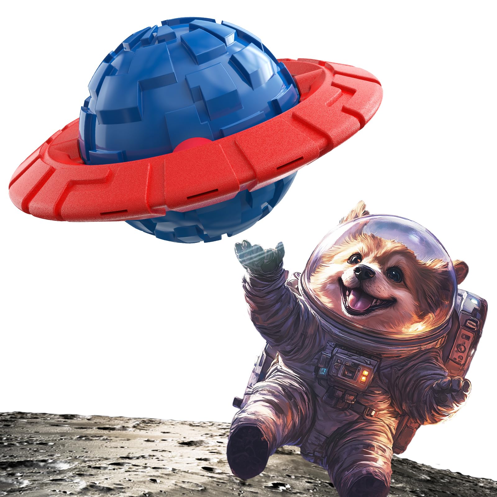 KADTC Dog Squeaky Toy for Small/Medium Dogs Fetch Training Toys Outdoor Interactive Indoor Chew Teething Crate Ball