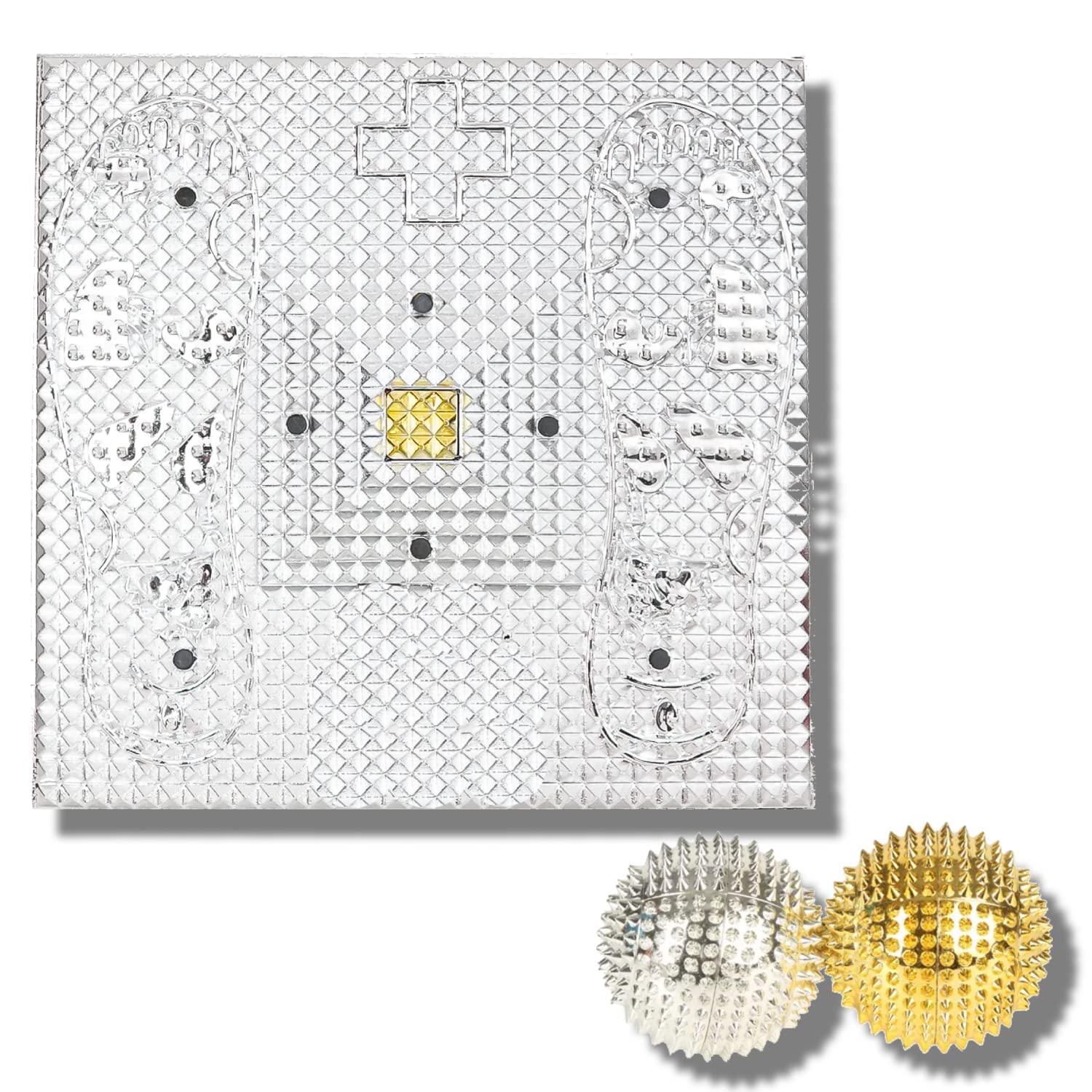 Divya Shri Acupressure Health Care Plate With Balls, Foot Massager, Blood Circulation Plate For Men and women, Helps with - Muscles/Joint Pain (Pack of 3 with Massager Ball) (B0BPHM7KHW) Amazon Price History, Amazon Price Tracker