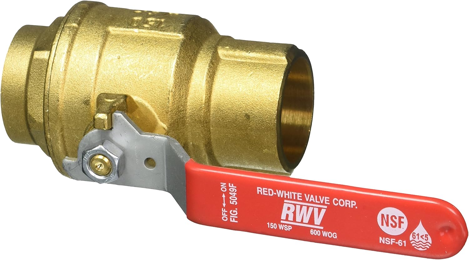 RedWhite Valve 114RW5049F Brass Industrial Full Port Ball