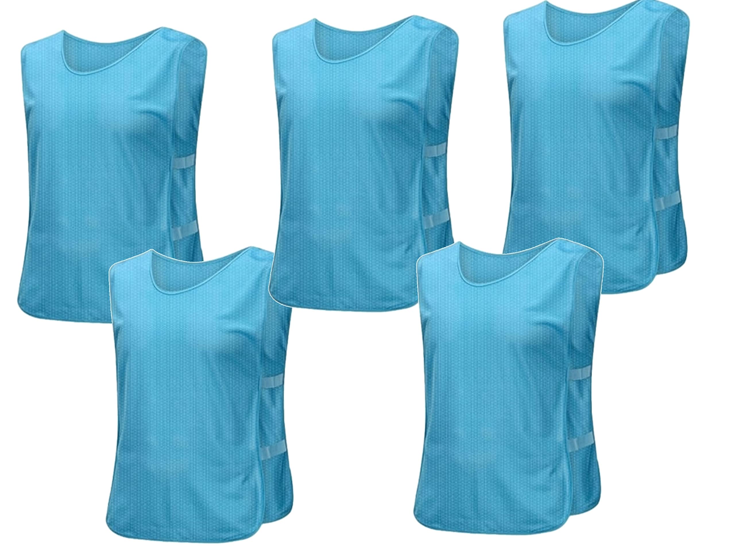 Terryshop74 5 Pettorine per allenameto sport squadra di calcio basket pallavolo calciotto e calcetto colori fluo due taglie Disponibili