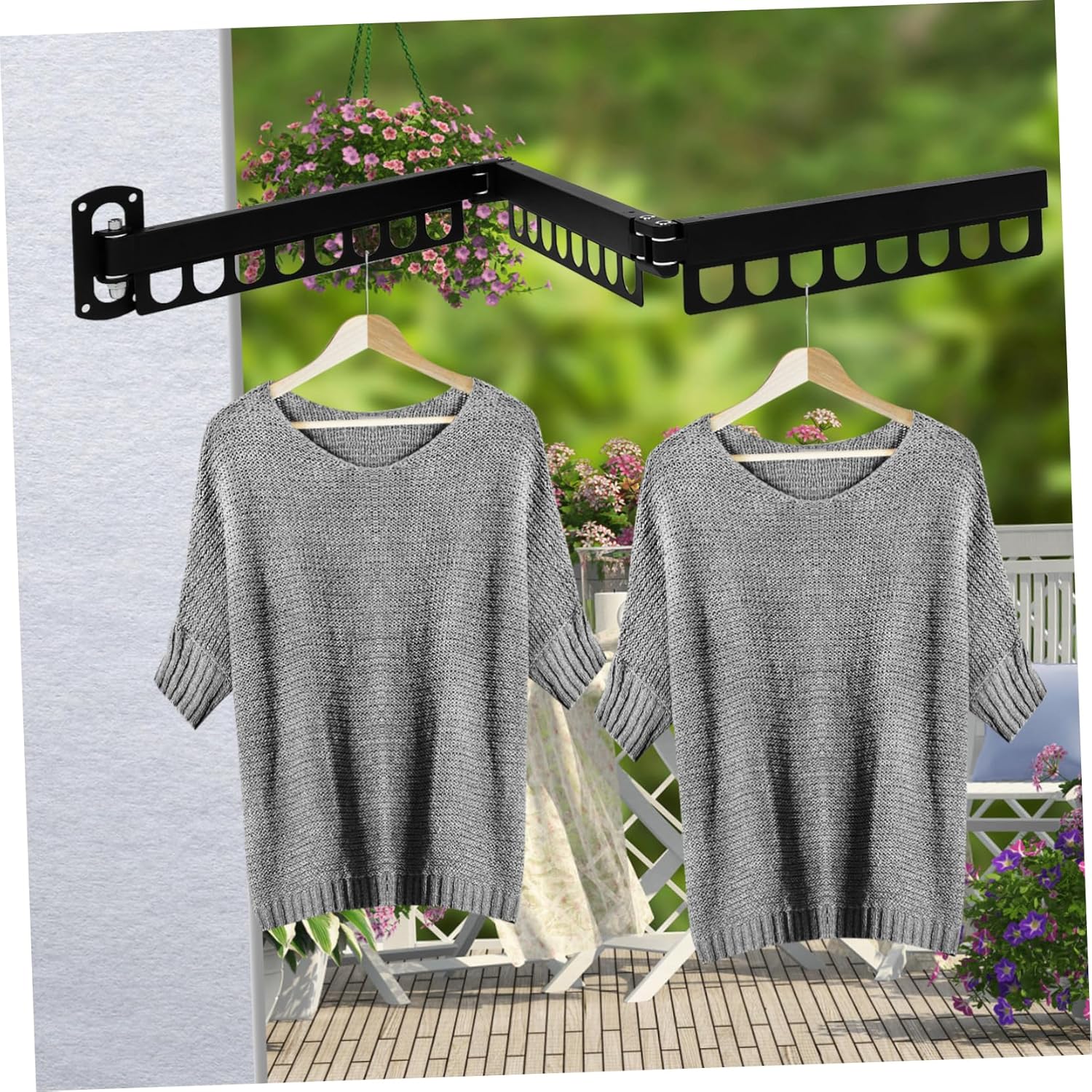 Wall Mounted Foldable Clothes Drying Rack Laundry Organizer for Indoor Use Easy Installation Without Drilling Space-Saving Design for Efficient Drying