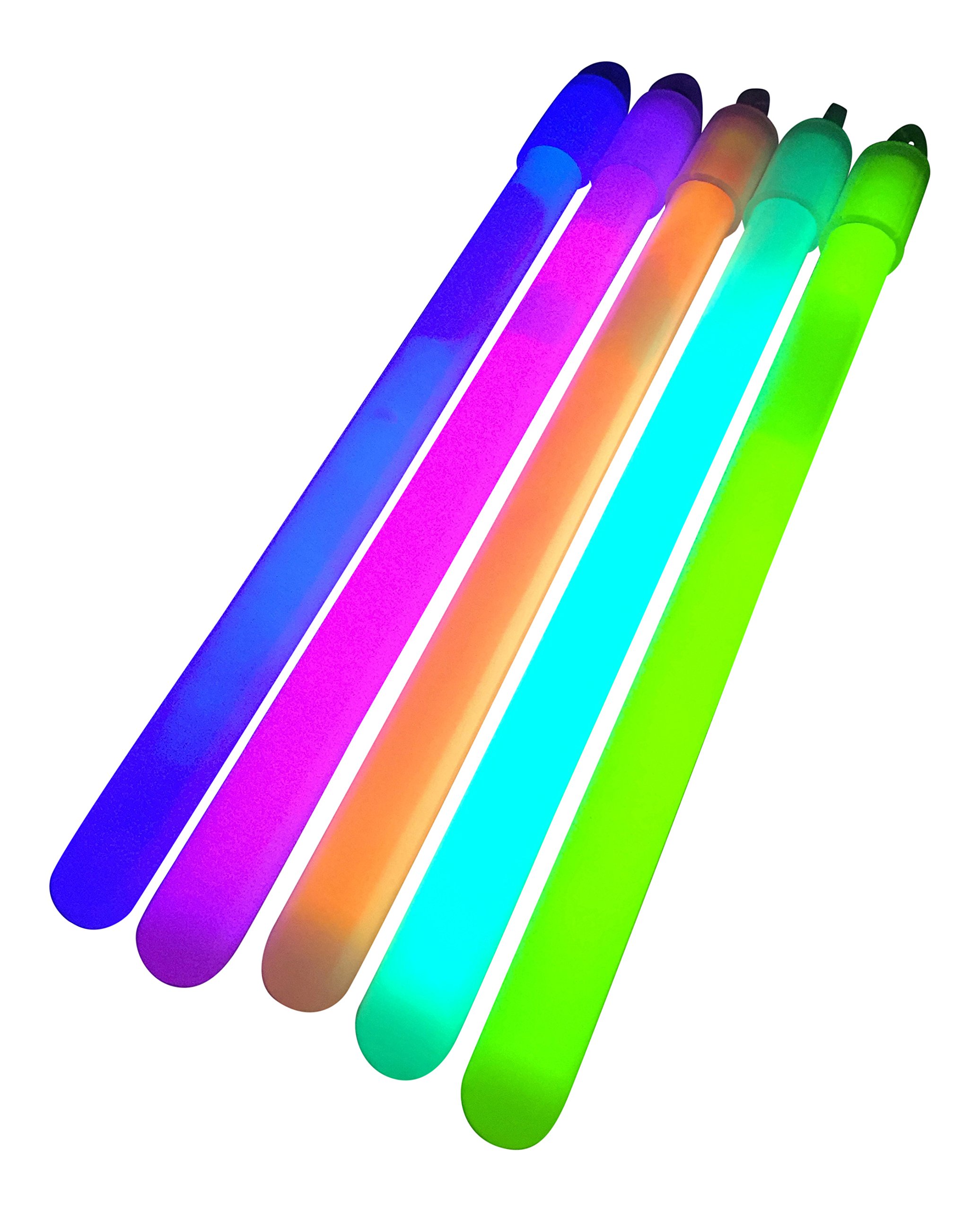 Glowtopia 6 inch Glow Sticks/Glow Batons (1cm thick) - Premium Glowsticks (Mixed, 25 Pack)