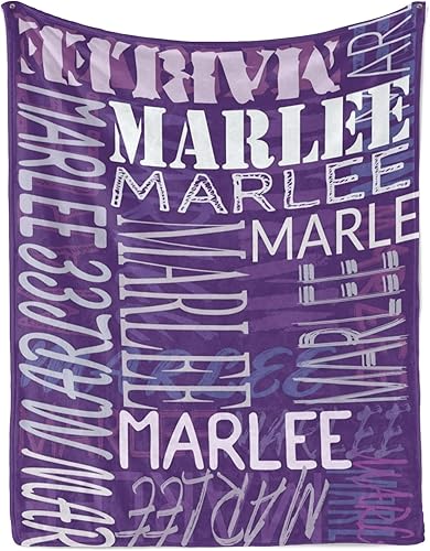 Miniatura 2 de Manta personalizada con nombre para adultos y niños, manta de franela personalizada (Variedad 02, 30 x 40 pulgadas)