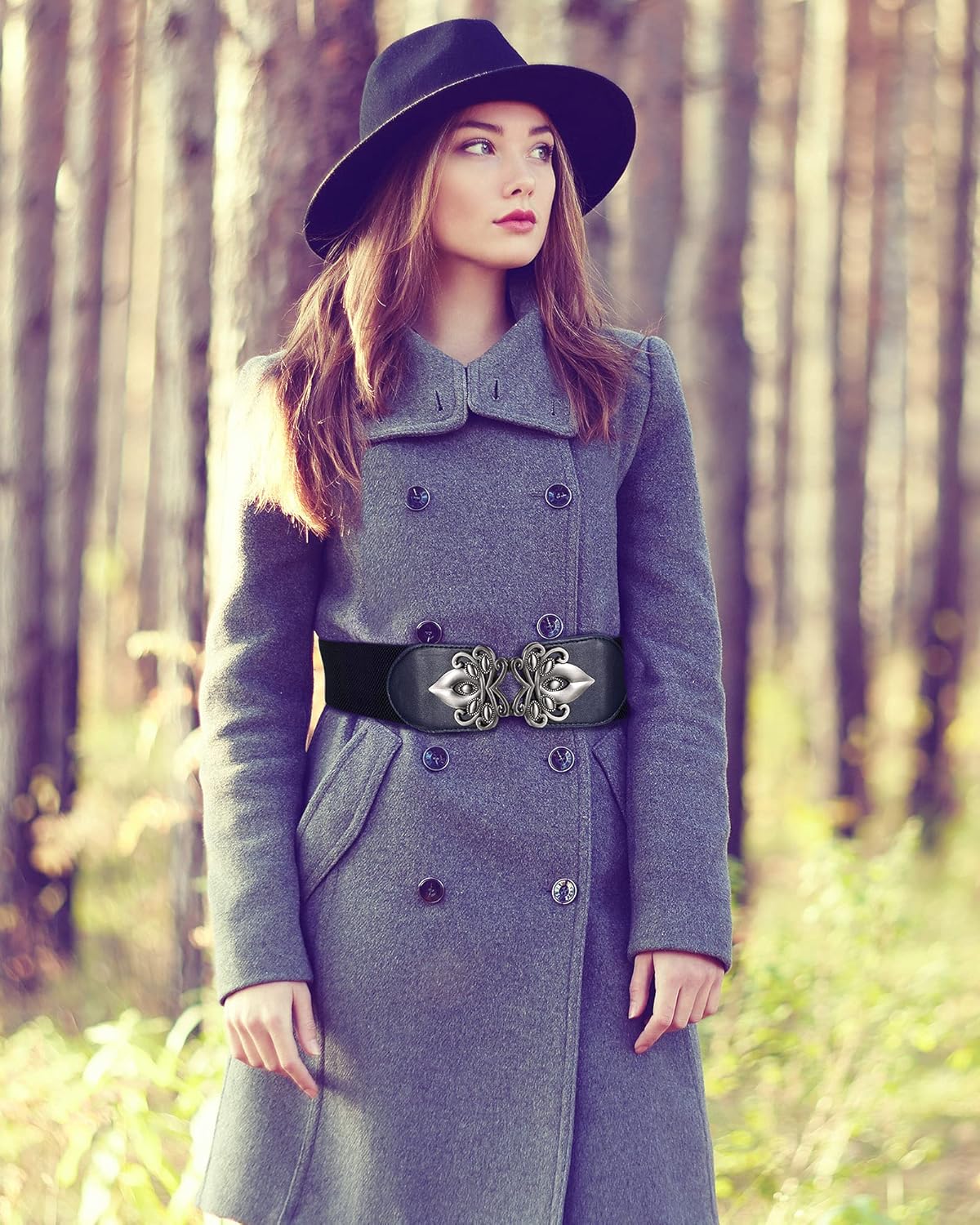 SATINIOR 6 Pieces Women Wide Stretchy Waist Belt Retro for Dress Elastic Belt with Buckle PU Leather Vintage - Image 7