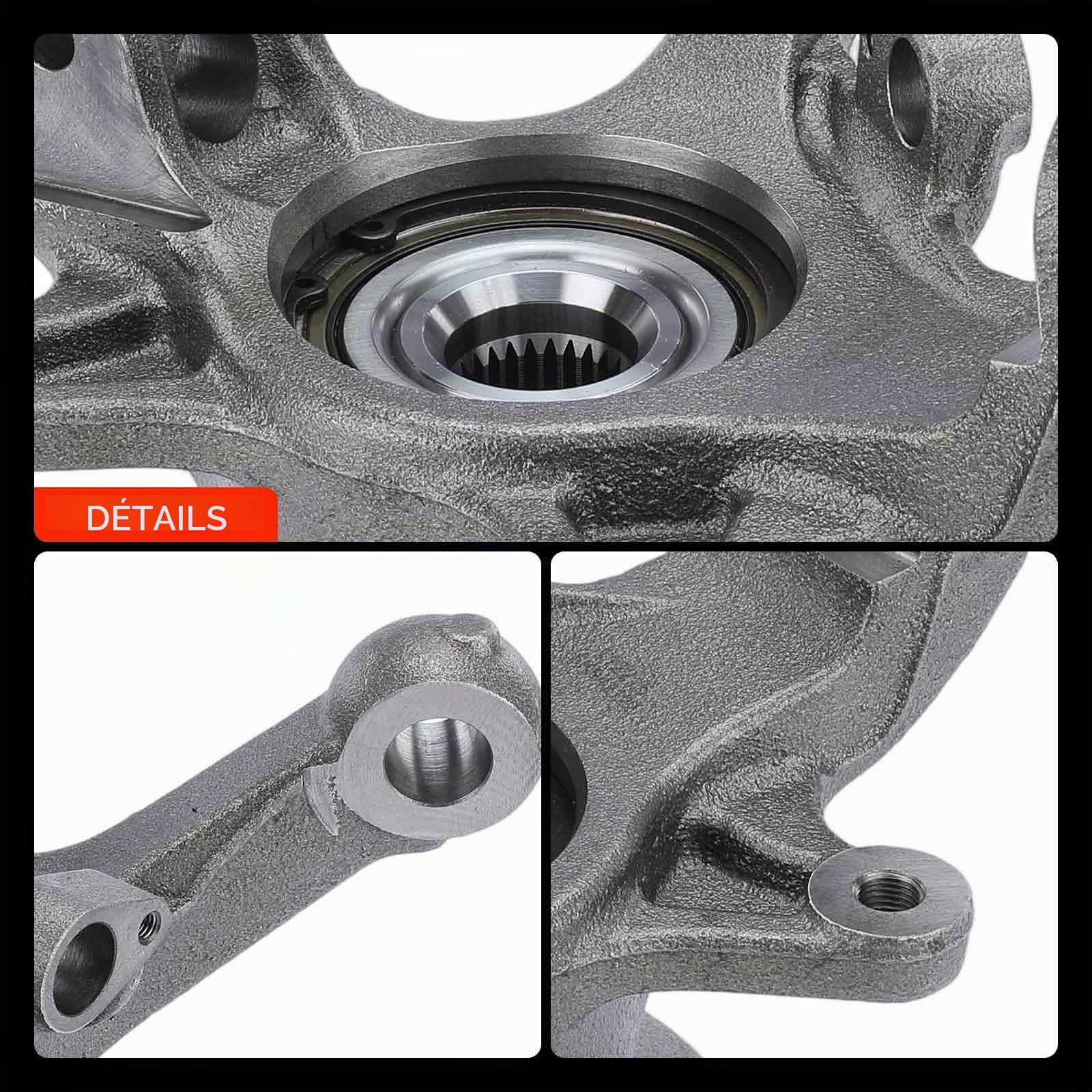 Frankberg Boîtier de roulement de roue de fusée de direction avant gauche | Compatible avec: Movano plateau/châssis X70, Camion-benne Movano H9, Plateau Master II/châssis ED/HD/UD, Master II Bus JD