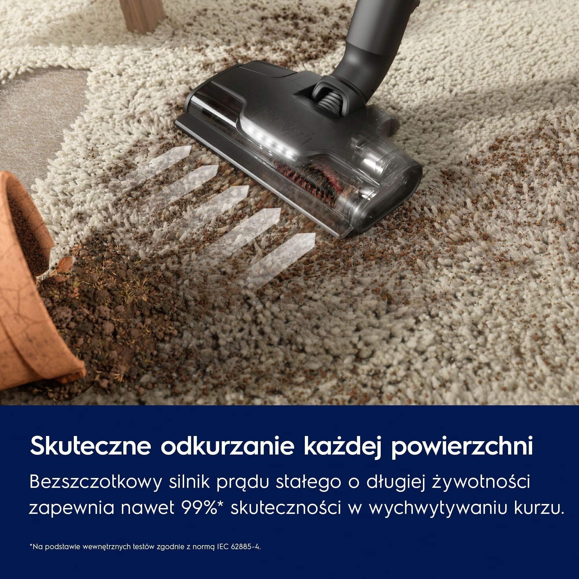 Electrolux Odkurzacz Bezprzewodowy Ultimate 800 EP82AB25UG, Dysza wielopowierzchniowa PowerPro, Ergonomiczna konstrukcja i tryb automatyczny na powierzchni, Czas pracy 90 minut, Miejska Szarość