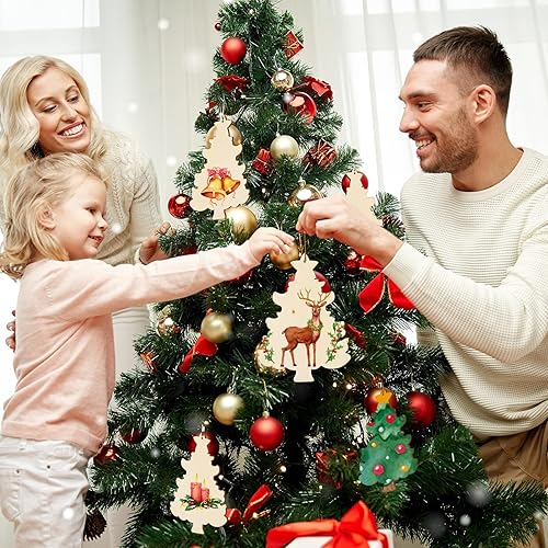 Miniatura 446 de Trébol de madera de gran tamaño de 7 pulgadas, adornos para el día de San Patricio para pintar, tréboles de madera en blanco en blanco, sin