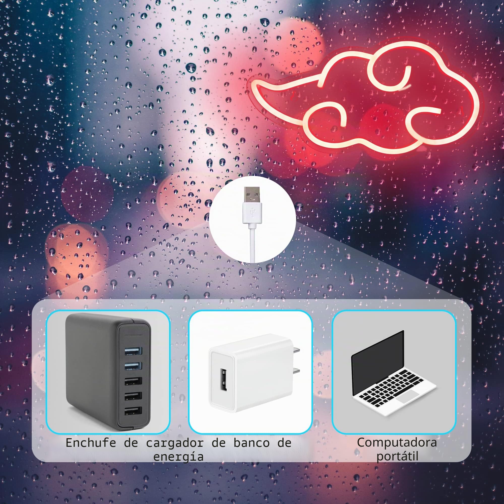 Letrero de neón de anime para decoración de pared, duradero y regulable, luces LED frías, alimentado por USB, letrero de neón Janpanese para dormitorio, sala de juegos, sala de estar, decoración de