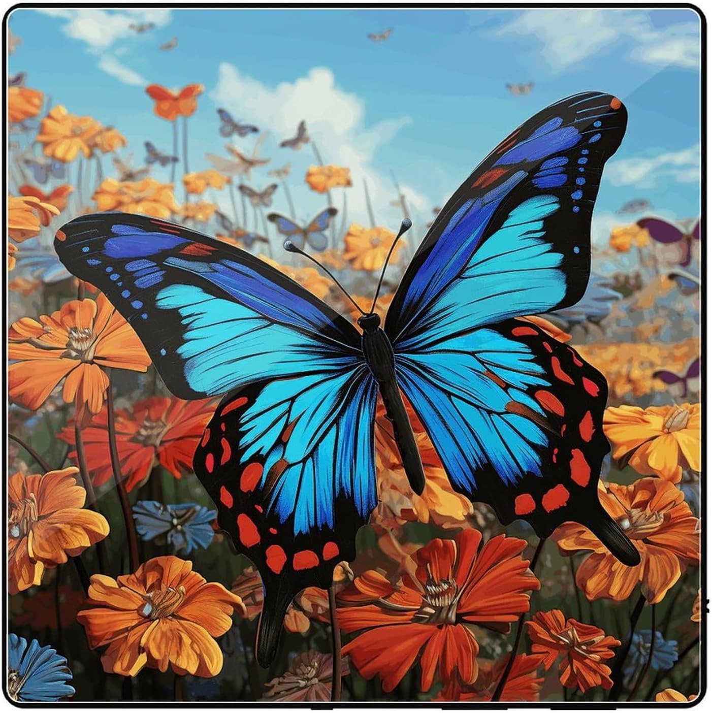 Big Butterfly Music Refrigerator Sticker