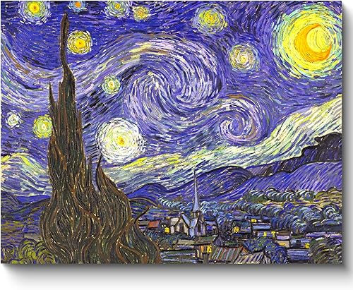 MOYFACE Pintura de diamante 5D noche estrellada, kits de pintura de diamantes para adultos con Van Gogh, pintura de taladro completo por números, disponible en Yaxa Mexico