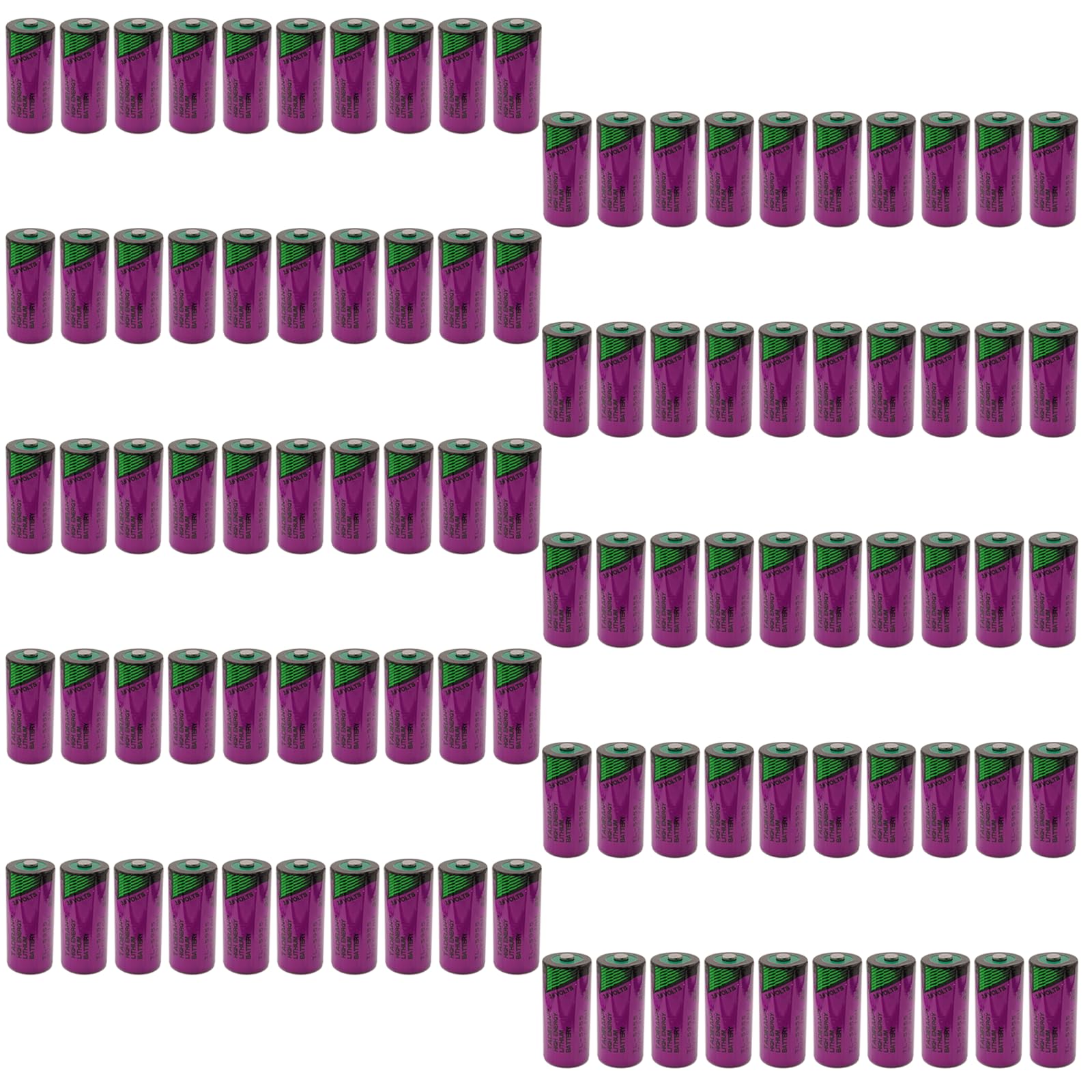 100-Pack TL-5955 2 3 AA 3 6 1650mAh Non-Rechargeable Lithium Battery for Tadiran TL-2155 TL-4955 TL-5155 TL-5955 SL-361