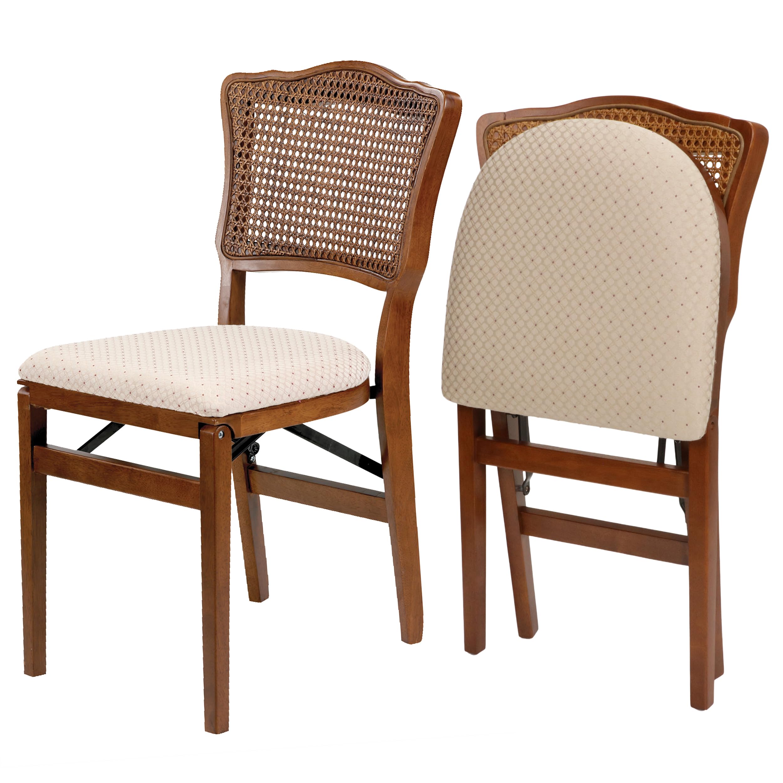 Amazon.com: Stakmore French Cane Wooden Folding Chairs with