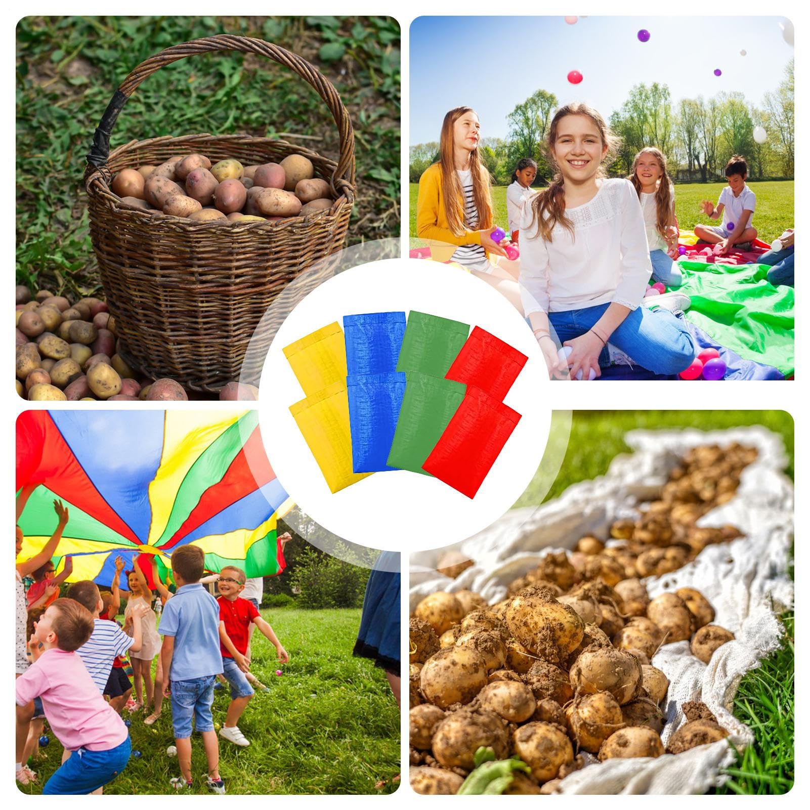 Per Corsa Con Sacco Di Patate | Confezione da 8 per Patate - Giochi Per Eventi E Feste Riunioni Familiari Carnevale Festival Picnic All'aperto Raduni