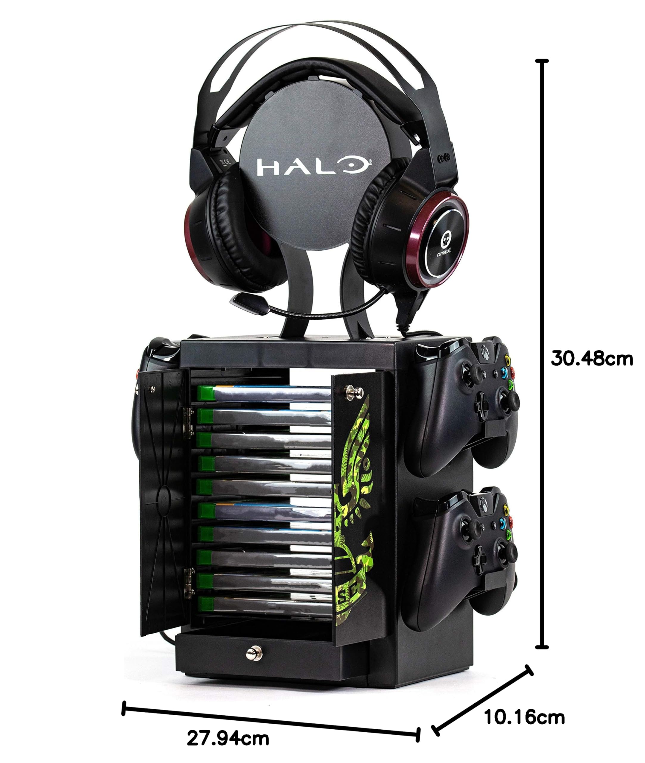 Numskull Tour de Rangement Officielle Halo pour Manette de Jeu PS4, Xbox One, Nintendo Switch – Produit Officiel 343 Industries