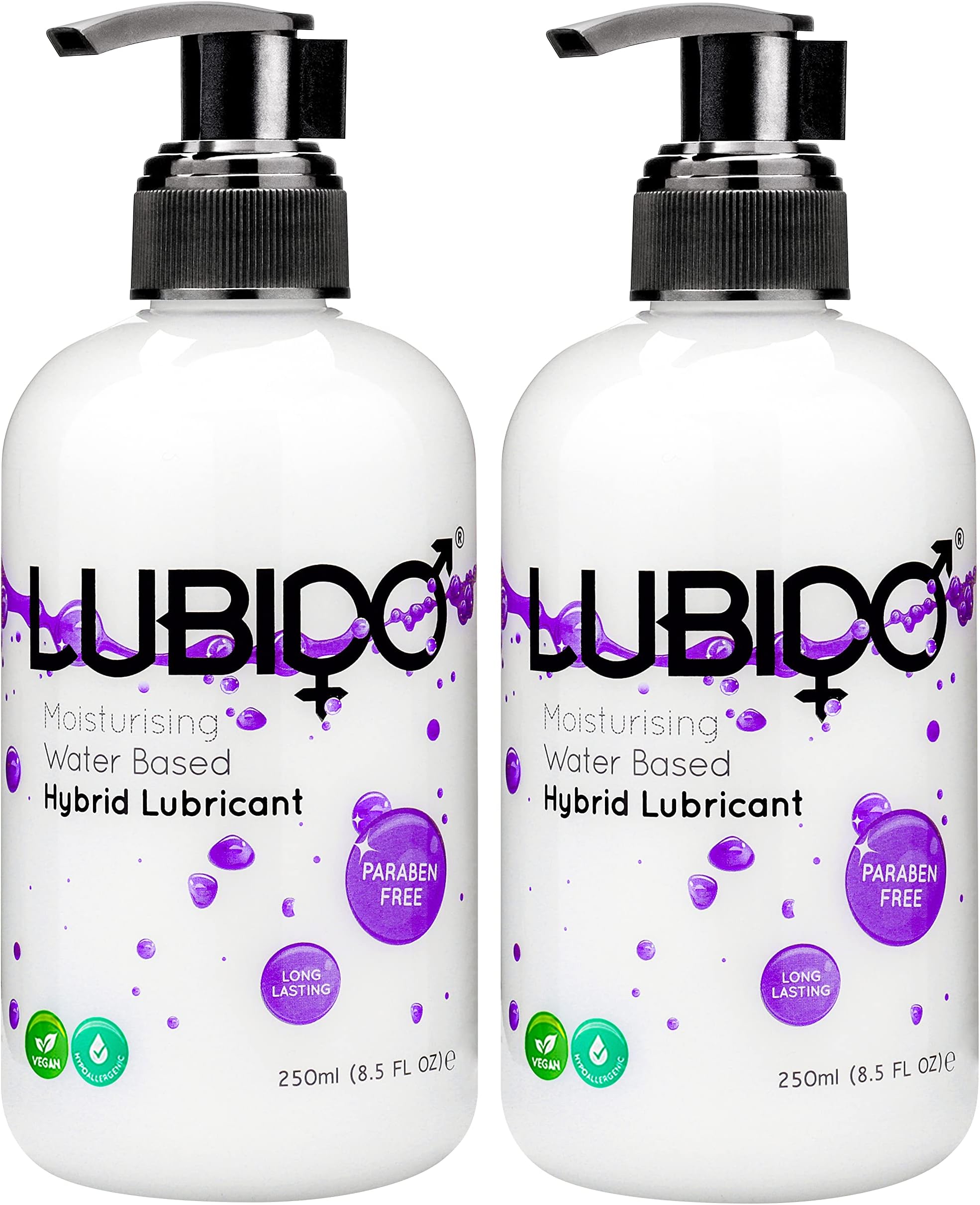Lubido Hybrid Paraben Free Moisturising Creamy Gel Lube - 250ml (Pack of 2)