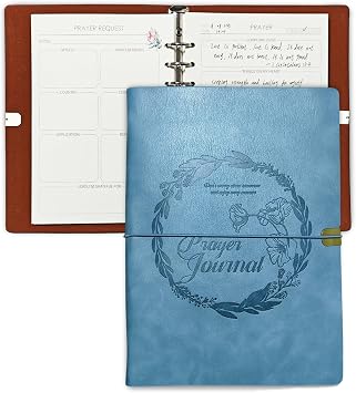GoShambar Prayer Journal for Woman, Leather Bible Journal | Refillable Devotional Journal for Women and Men, Bible Study Journal for Christians, Bible Notebooks for Note Taking