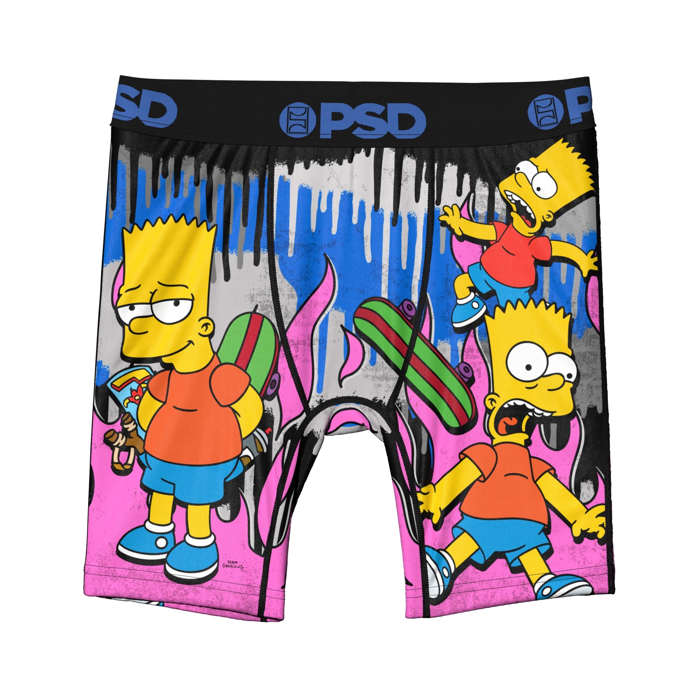 PSD Underwear Youth Boys Boxer Briefs - Simpsons Comfortable Active Underwear for Boys Kids Boys Underwear Packs Singles