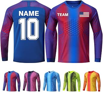 ORYG Kids Goalkeeper Jersey Custom Padded Goalie Shirt Personalized Soccer Keeper Uniform for Men Youth with Name Number Logo